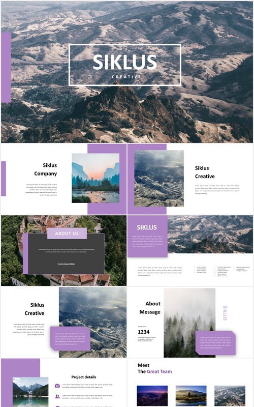商务项目周期信息图表PPT模板siklus powerpoint template
