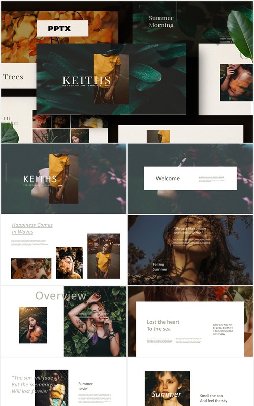 商业公司宣传产品展示介绍PPT模板Keiths - Powerpoint Business Company