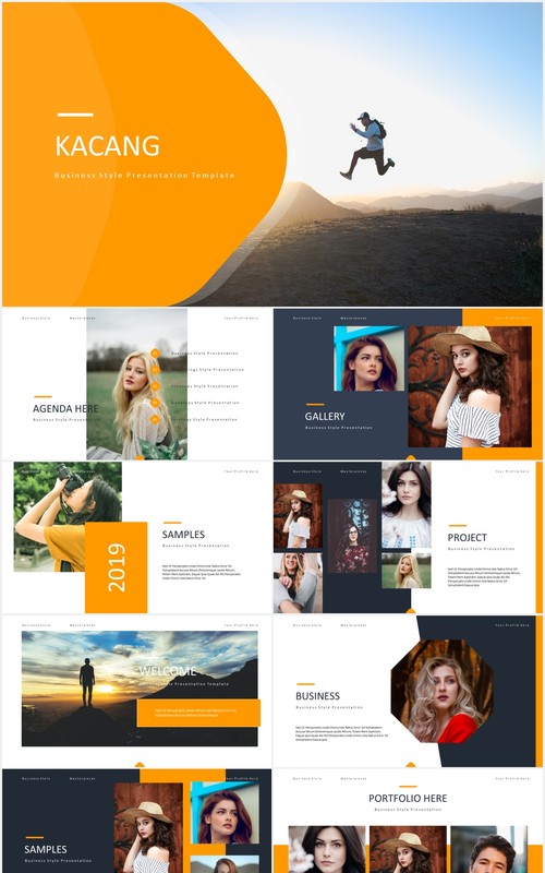 国外PPT信息图表模板Kacang - Powerpoint Template