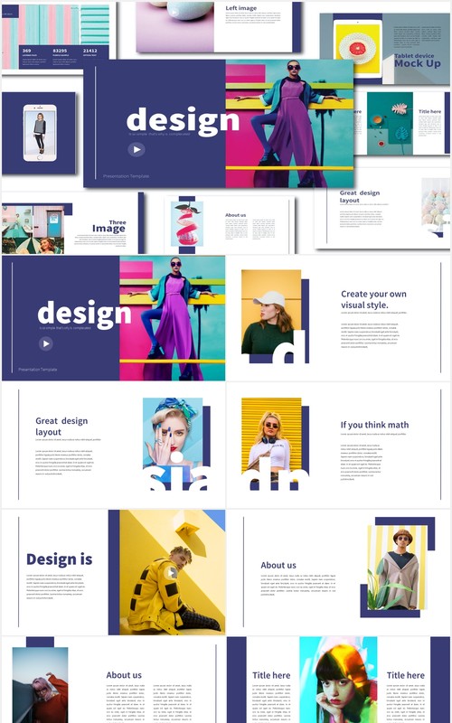 生活方式设计作品展示PPT模板Lifestyle Design PPTX