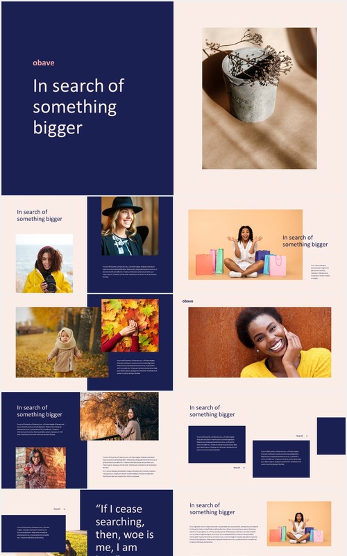 时尚创意商务PPT模板Obave - Minimal Business Theme Powerpoint