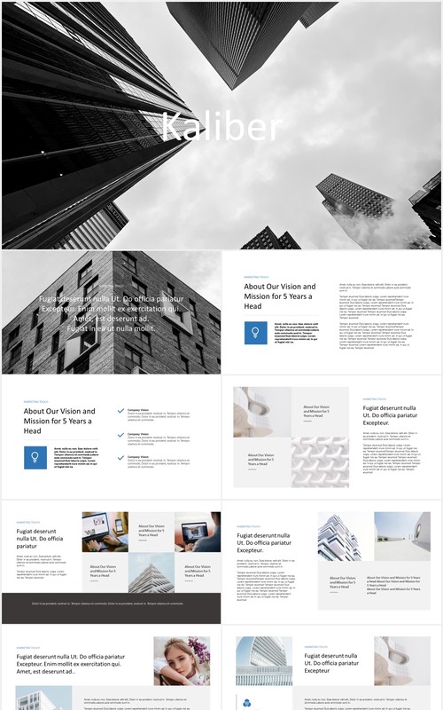 现代商务通用PPT模板kaliber powerpoint template