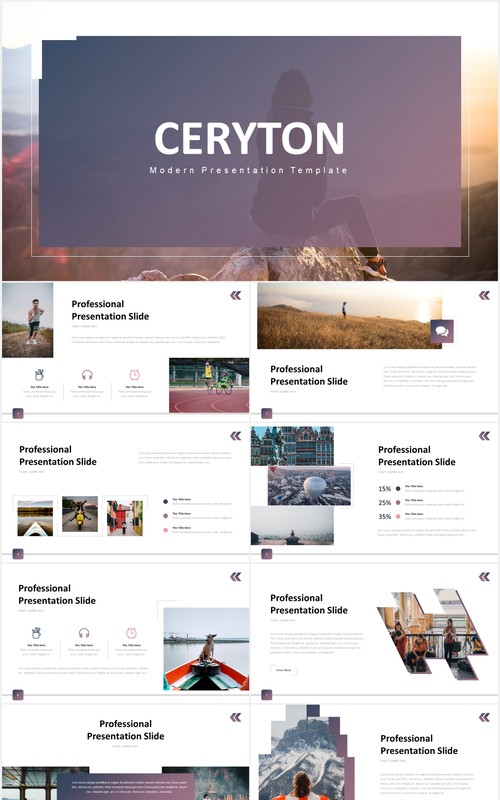 商务产品项目宣传展示PPT模板ceryton powerpoint template