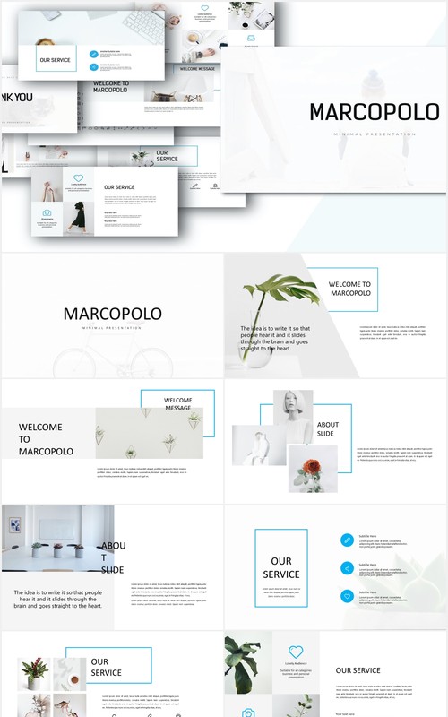 简约图片展示PPT模板MARCO - Powerpoint template