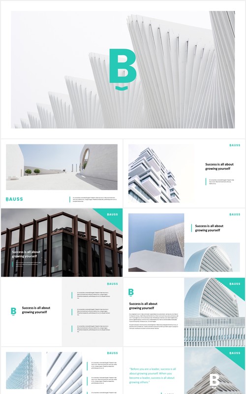 商业企业公司宣传介绍PPT模板bauss simple corporate powerpoint template