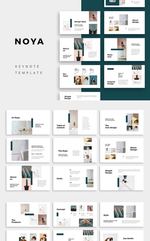 图片排版设计KYE演示模板 Keynote Template All slides long