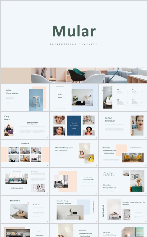 室内设计PPT图片版式排版模板Mular Powerpoint Template