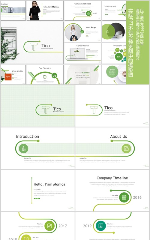 竞聘简历求职公司项目介绍PPT模板版式设计Tico Powerpoint Template