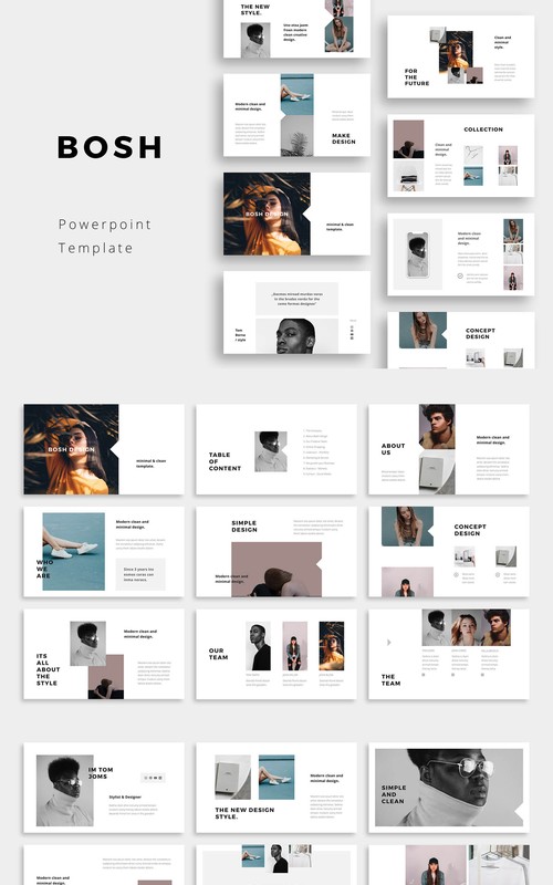 图片排版版式PPT模板BOSH Powerpoint Template