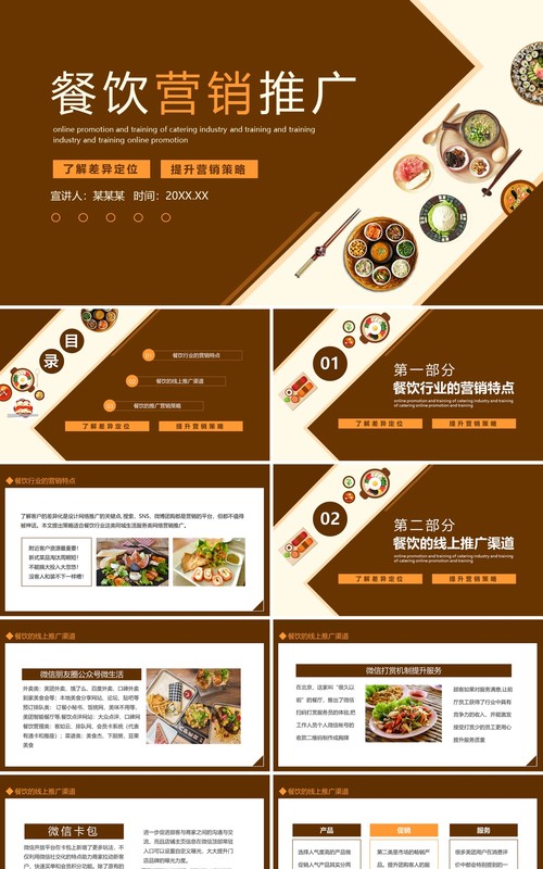 餐饮营销推广提高餐饮定位策略动态PPT模板