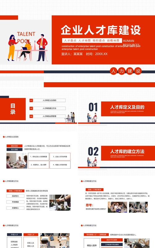 企业人才库建设动态PPT模板