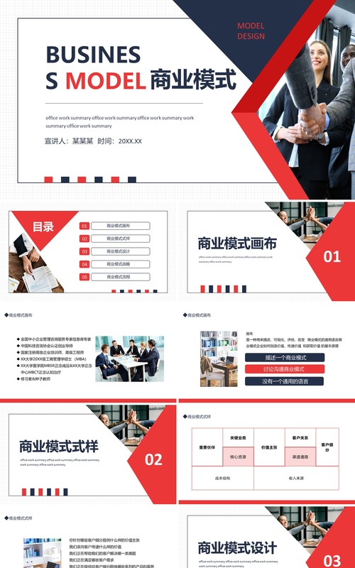商业模式介绍动态PPT模板