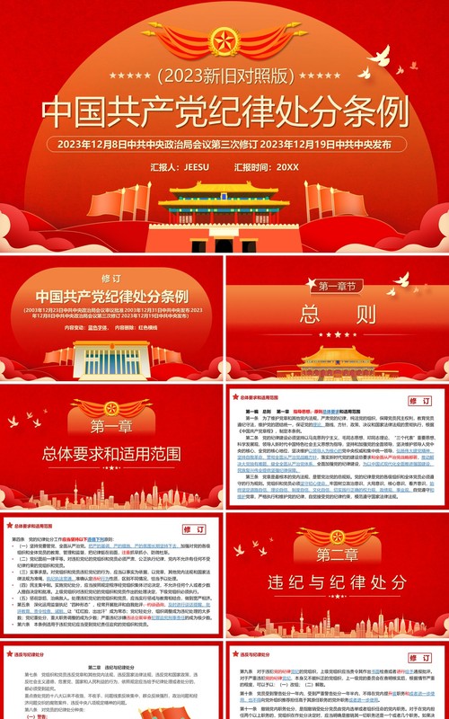 中国共产党纪律处分条例解读PPT模板