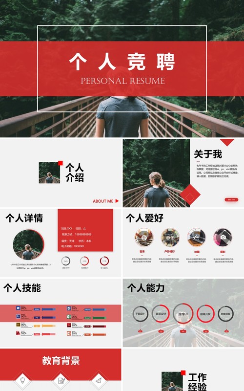 个人竞聘动态报告PPT模板
