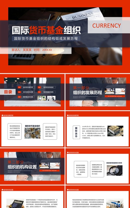 国际货币基金组织的结构组成发展历程动态PPT模板