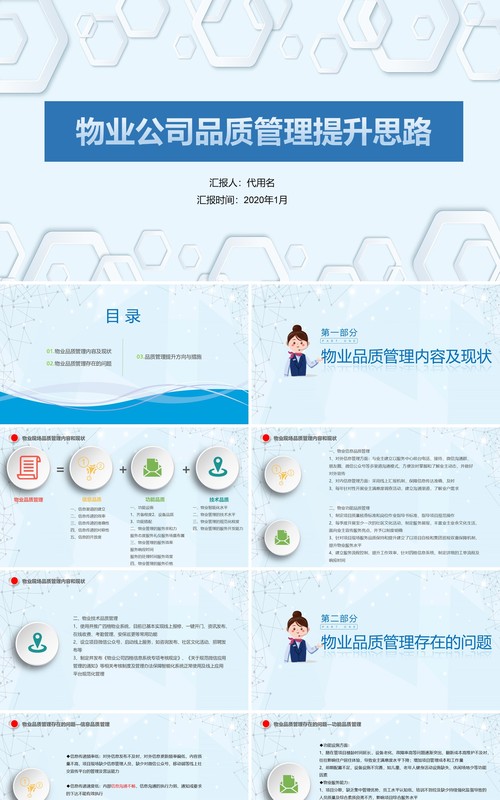 物业公司品质管理提升思路PPT模板