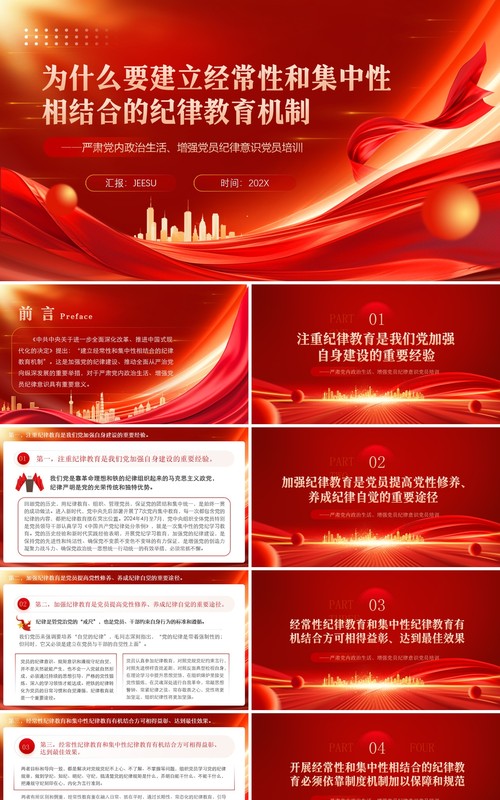 经常性和集中性相结合的纪律教育机制PPT模板