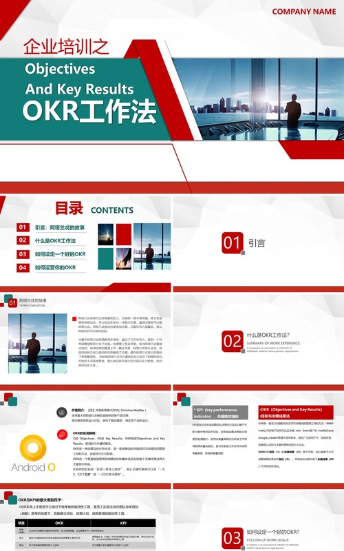 企业员工管理培训OKR工作法培训课程PPT模板