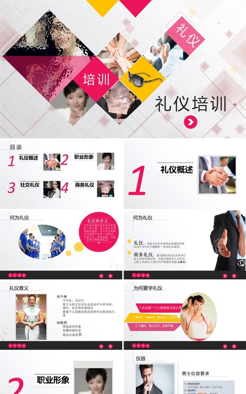 实用员工礼仪培训手册PPT课件模板