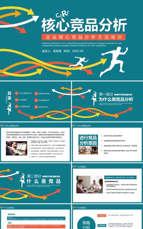 绿色企业核心竞品分析方法培训PPT模板