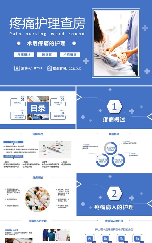术后疼痛护理查房知识教育培训PPT模板