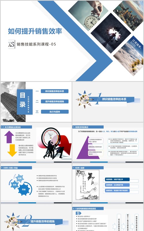 如何提升销售能力及工作效率ppt模板