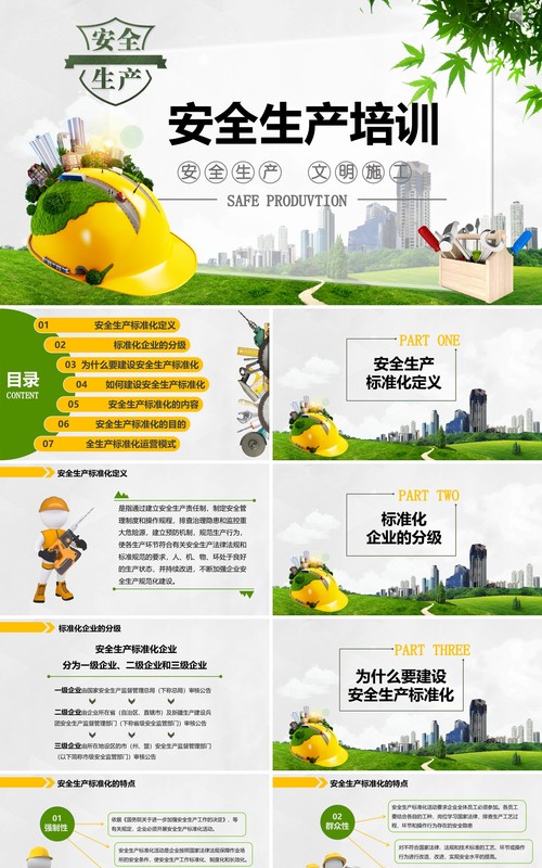 绿色安全生产ppt安全培训