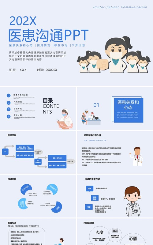 简约医院医患沟通技巧培训PPT模板