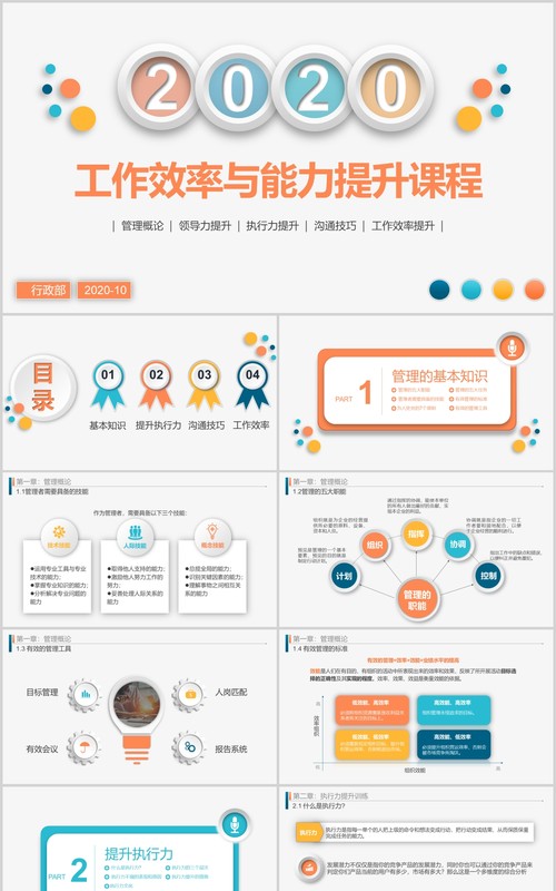 企业培训管理能力与工作效率提升课程培训ppt模板
