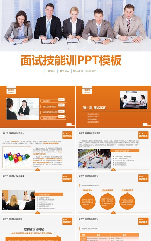面试技巧PPT模板14
