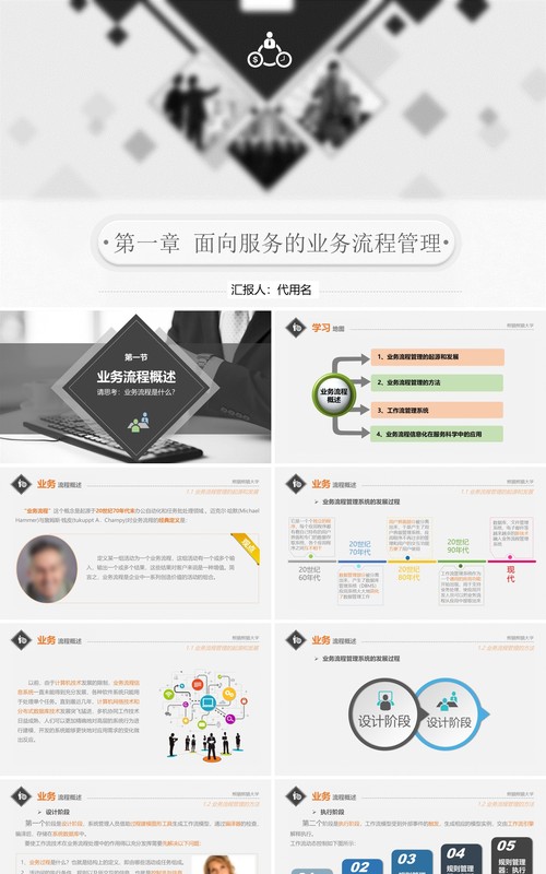 企业市场项目业务流程管理培训报告PPT模板