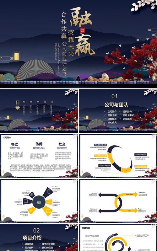 公司商业融资计划书PPT模板