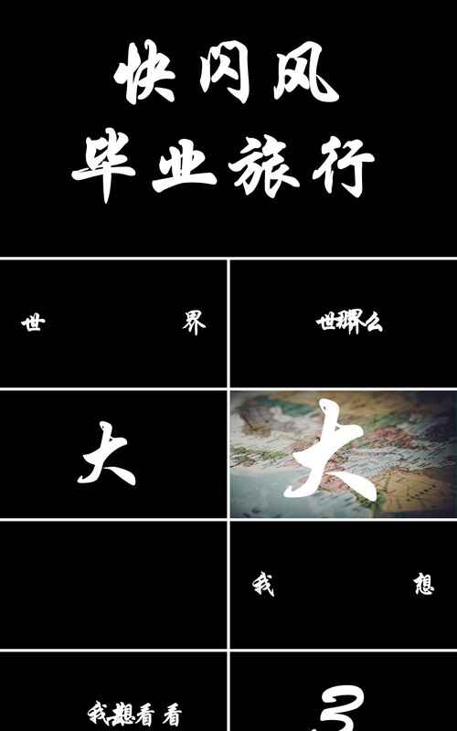 快闪风毕业旅行PPT模板