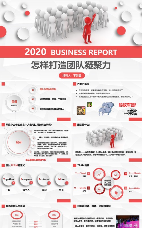 企业文化团队凝聚力员工培训PPT模板3
