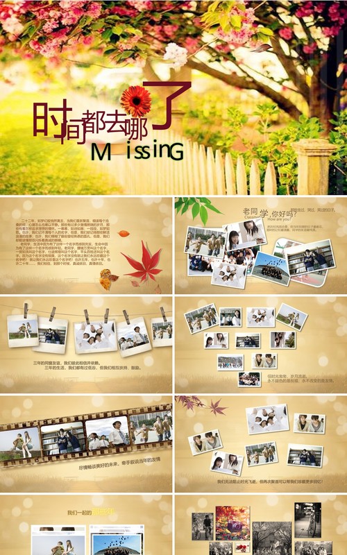 时间都去哪了老同学聚会PPT模板