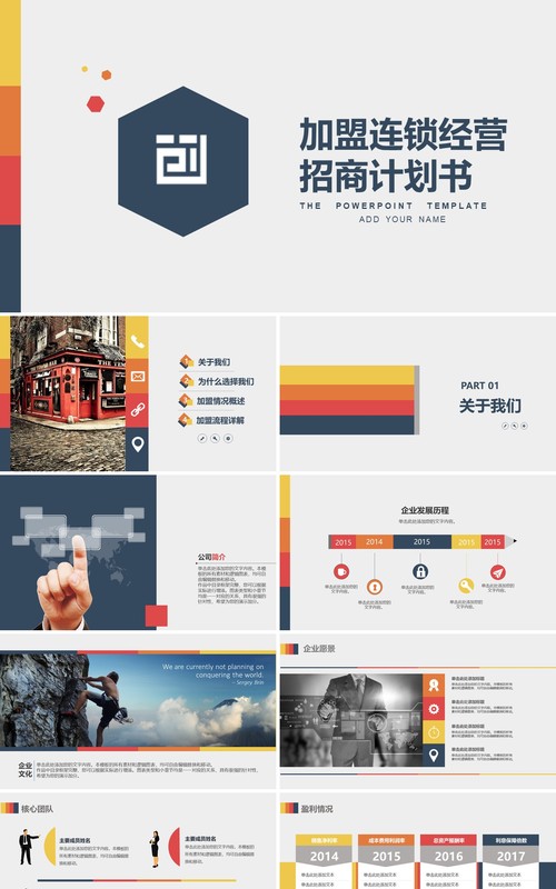 创意加盟连锁经营招商计划书PPT模板