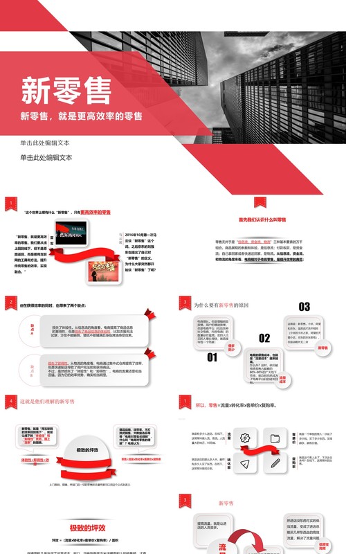 什么是新零售的详解PPT模板